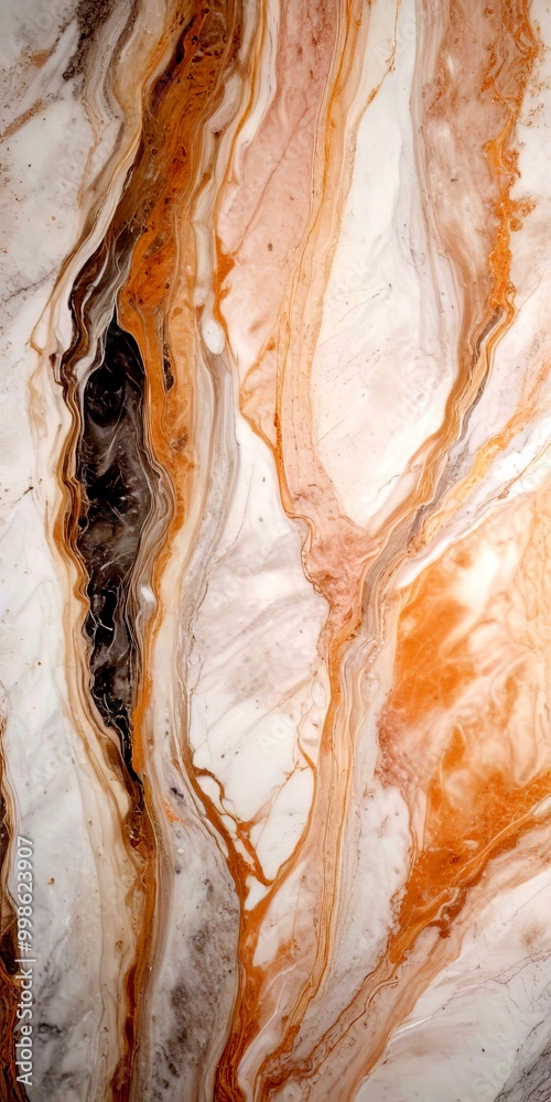 Poster a close-up view marble surface with a swirling pattern of light and dark colors, resembling the natural patterns found in nature