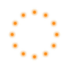 Obraz premium Sun circle. Vector illustration