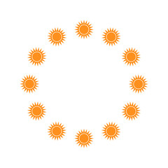 Sun circle. Vector illustration