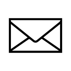 Envelope mail icon. newsletter web buttons. close email letter outline vector symbol.
