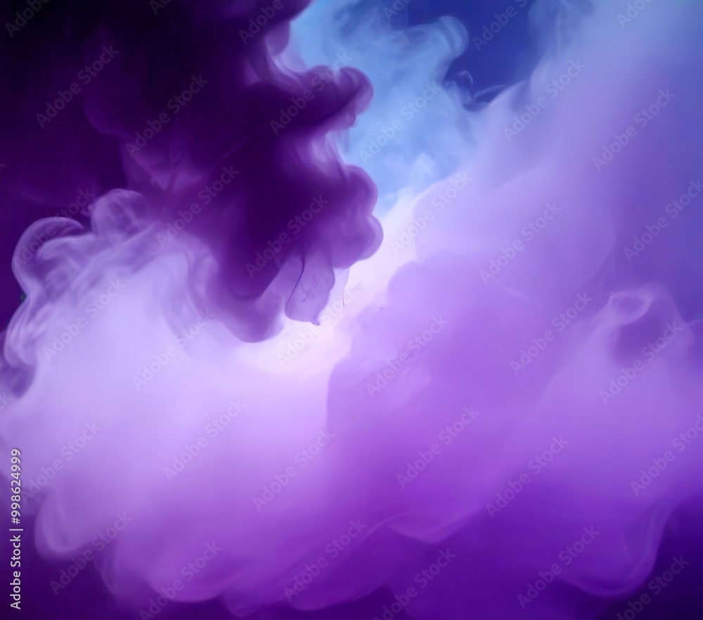 Poster a swirling, ethereal cloud of purple and blue hues, with the top half appearing to be purple and the