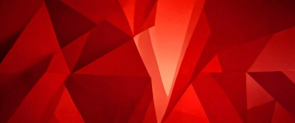 a geometric pattern composed of red triangles and rectangles, creating a visually striking abstract design