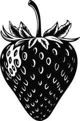 A strawberry silhouette vector image
