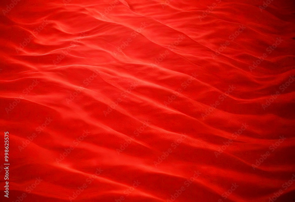 Aufkleber a close-up view red fabric surface with a textured, wavy pattern