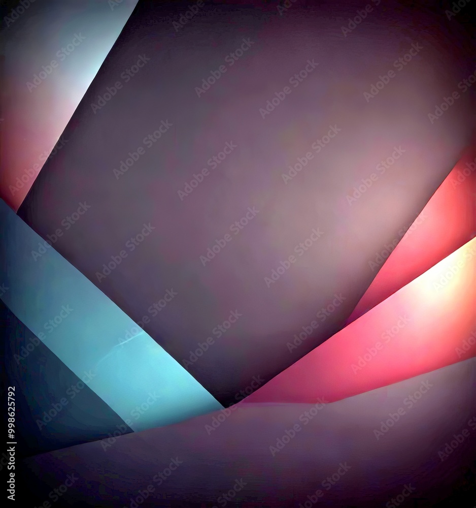 Poster a dark, abstract background with overlapping geometric shapes in various shades of green, blue, and 