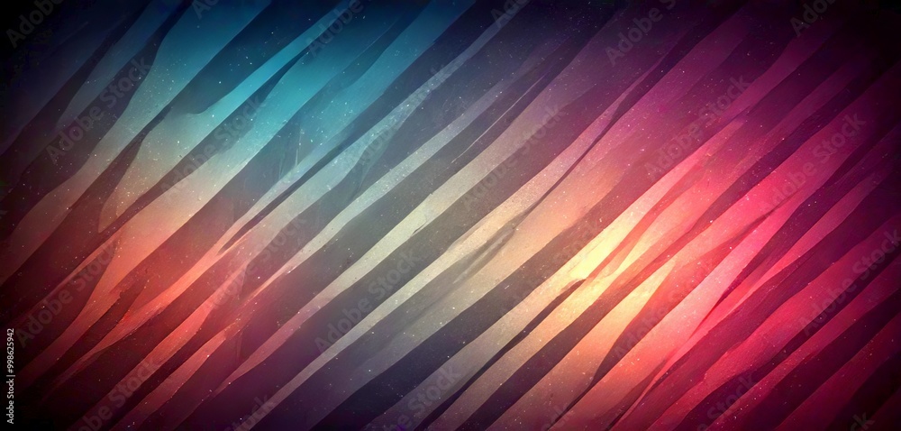 Aufkleber a diagonal pattern of intersecting lines in various shades of blue, green, orange, and red, creating a visually striking and abstract design