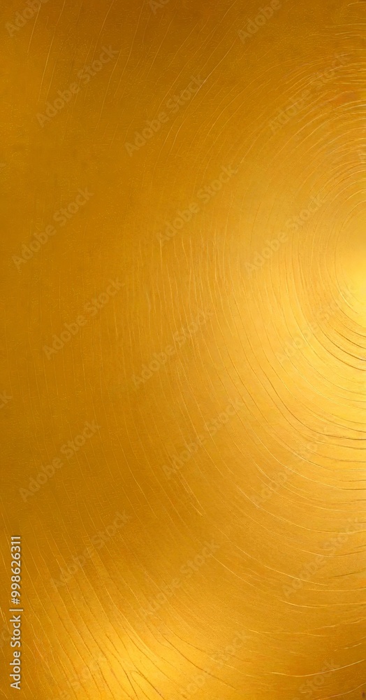 Aufkleber a golden, abstract background with a gradient effect, featuring concentric circles and lines that create a sense of depth and movement
