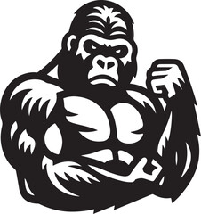 gorilla silhouette icon design