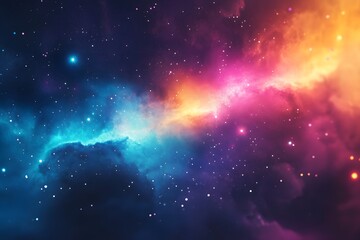 beautiful nebula with a lot of glowing stars in galaxy in the space