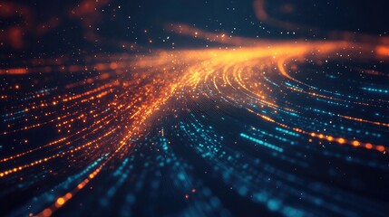 Beautiful abstract computer background with futuristic tech lines, smooth gradients, and light flares, symbolizing modern innovation and connectivity