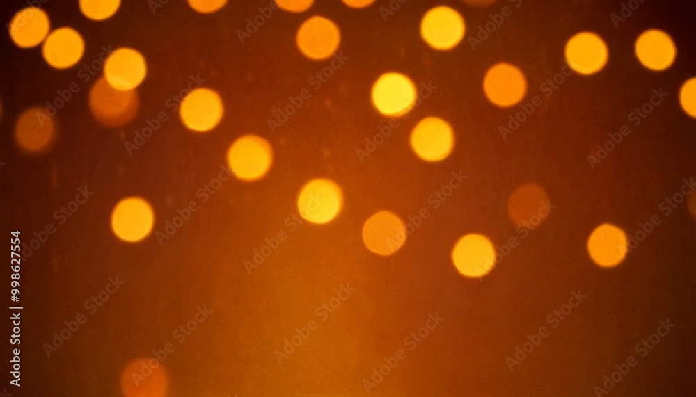 Poster A close-up view dark background with a pattern of glowing orange and yellow circles, creating a bokeh effect