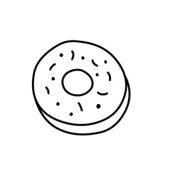 hand drawn donut outline