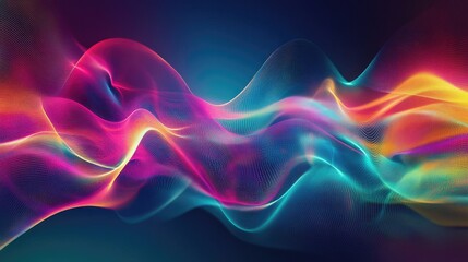 Beautiful abstract innovation background with intricate tech lines, bright colors, and digital energy waves, perfect for creative projects