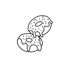 hand drawn donut outline