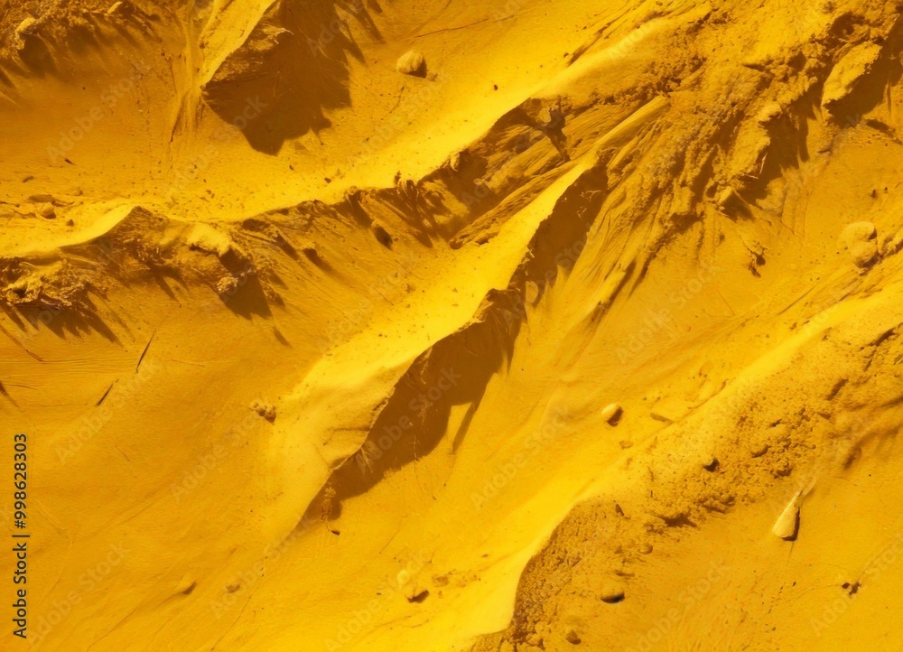 Aufkleber a close-up view sandy surface with distinct patterns and textures, including small rocks and uneven terrain