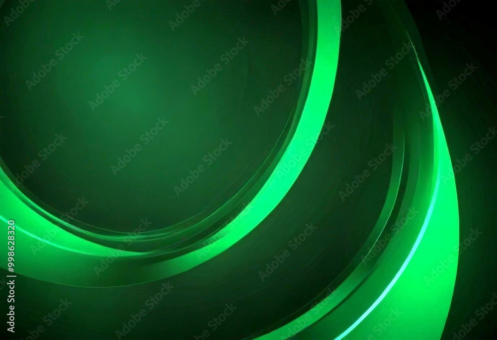 Poster a dark green background with a curved, overlapping green line that creates a sense of movement and d