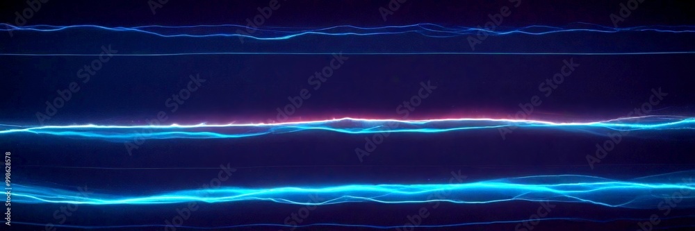 Leinwandbilder a sequence of three lines of varying thicknesses and colors, creating a dynamic and visually striking pattern against a dark background