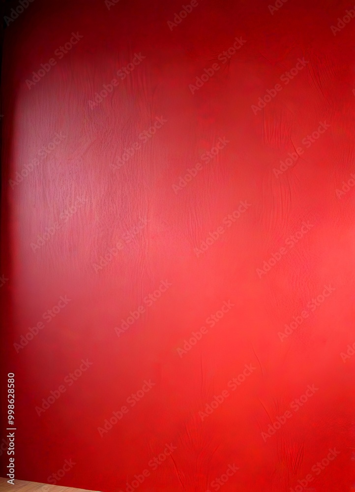 Poster A red wall with a subtle texture, creating a warm and inviting atmosphere