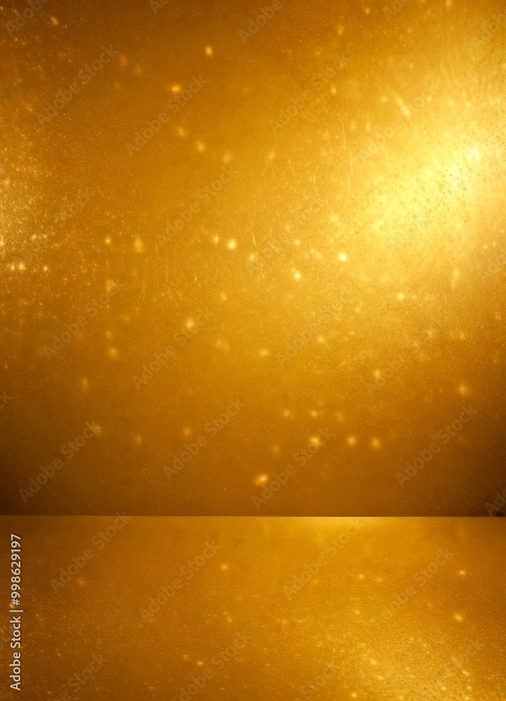 Aufkleber a golden, textured background with a reflective, shiny surface, creating a warm and inviting atmosph