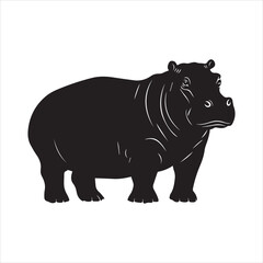 rhino on white background cartoon, animal, vector, illustration, mammal, wild, hippo, rhino, wildlife, bear, nature, zoo, hippopotamus, rhinoceros, art, fun, safari, drawing, comic, elephant, animals,