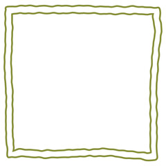 Obraz premium Double olive green-lined square frame2