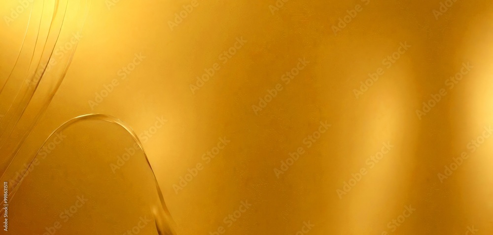 Aufkleber a golden gradient background with a subtle curve, creating a sense of movement and fluidity