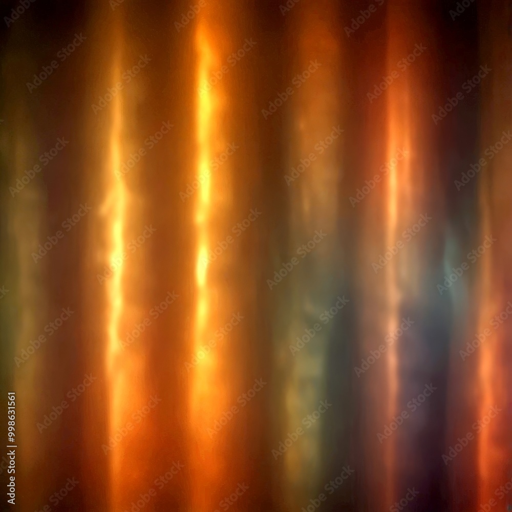 Poster a blurred, abstract pattern of vertical lines in various shades of orange, yellow, and brown, creating a sense of depth and movement