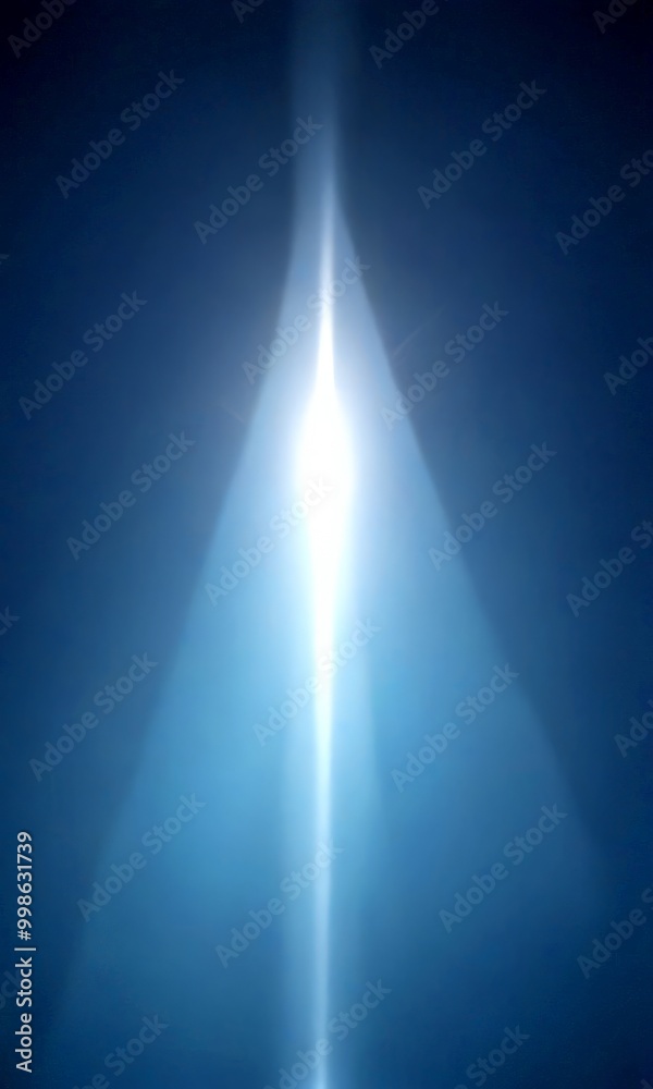 Poster a dramatic, abstract scene with a bright, white light shining down from the top right corner, creati