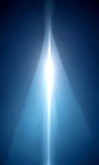 a dramatic, abstract scene with a bright, white light shining down from the top right corner, creating a striking contrast against the dark blue background