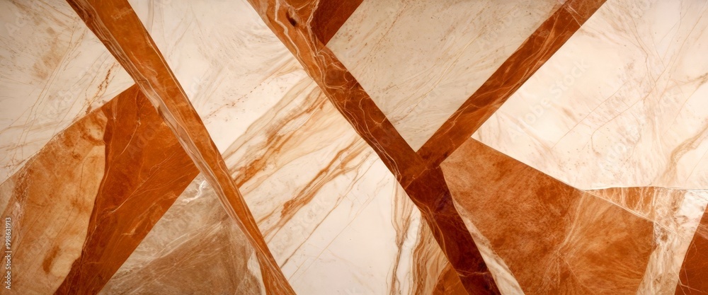 Poster a close-up view marble surface with a geometric pattern of intersecting lines and curves, creating a visually striking and abstract design