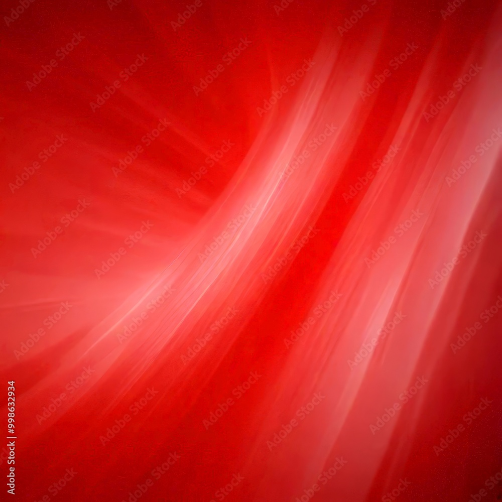 Aufkleber abstract red and white background with a curved line and radiating light