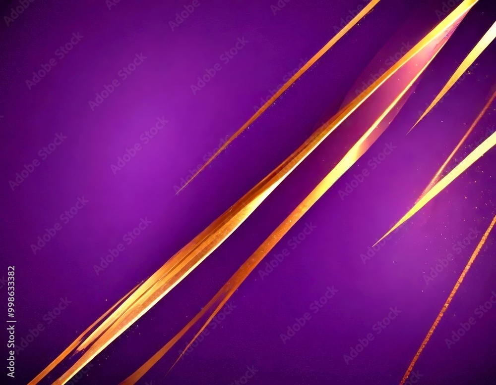 Aufkleber a purple background with diagonal lines of gold, creating a dynamic and visually striking composition
