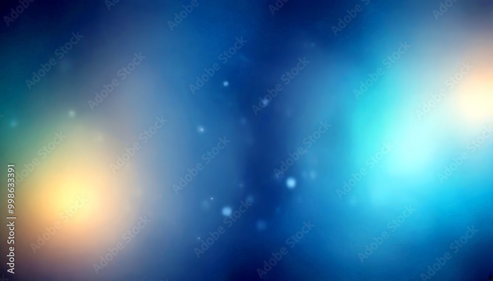 Poster a blurred, abstract representation night sky, with a gradient of blue and orange hues small white do