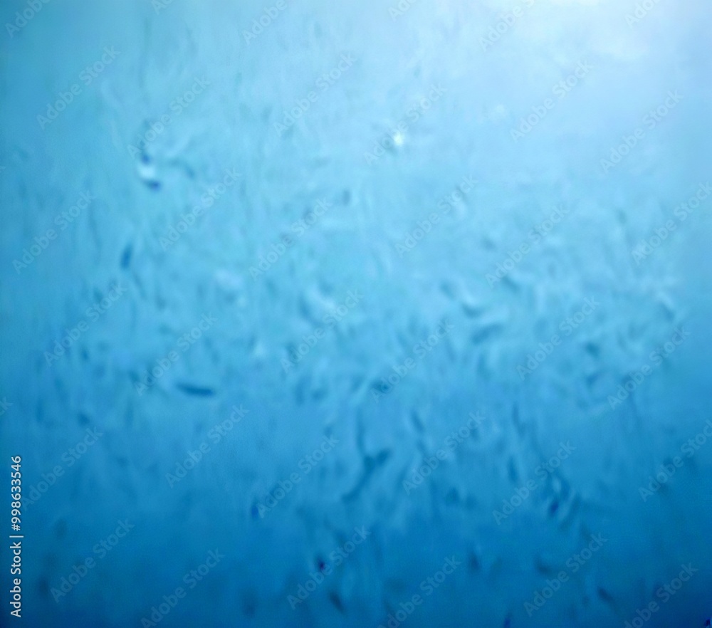 Poster a blurred, abstract representation of water, with a gradient of blue tones transitioning from darker to lighter areas The water appears to be in a state of constant motion,