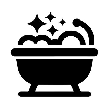 recommend clip art: Bathtub silhouette vector icon illustration design