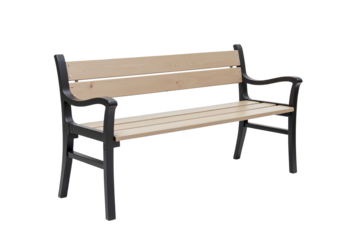 Bench Mockup Isolated on White Background - Transparent 