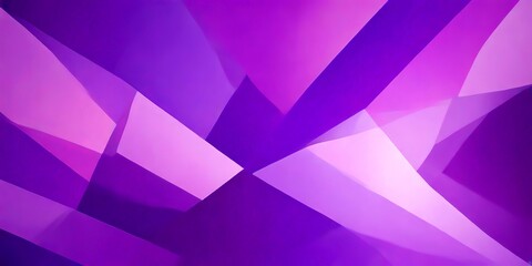 Obraz premium a vibrant abstract composition of overlapping triangular shapes in various shades of purple, ranging from deep purple to lighter pink, creating a dynamic and visually