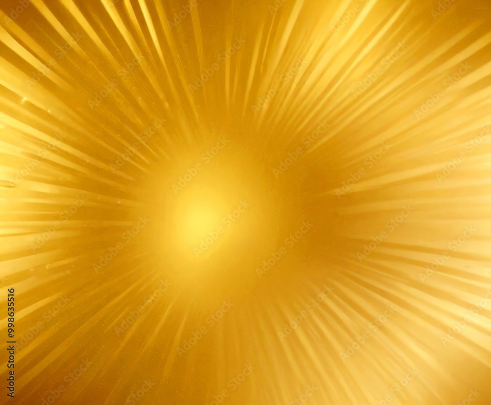 Poster a golden radial gradient background with a central bright spot and radiating lines extending outward in all directions