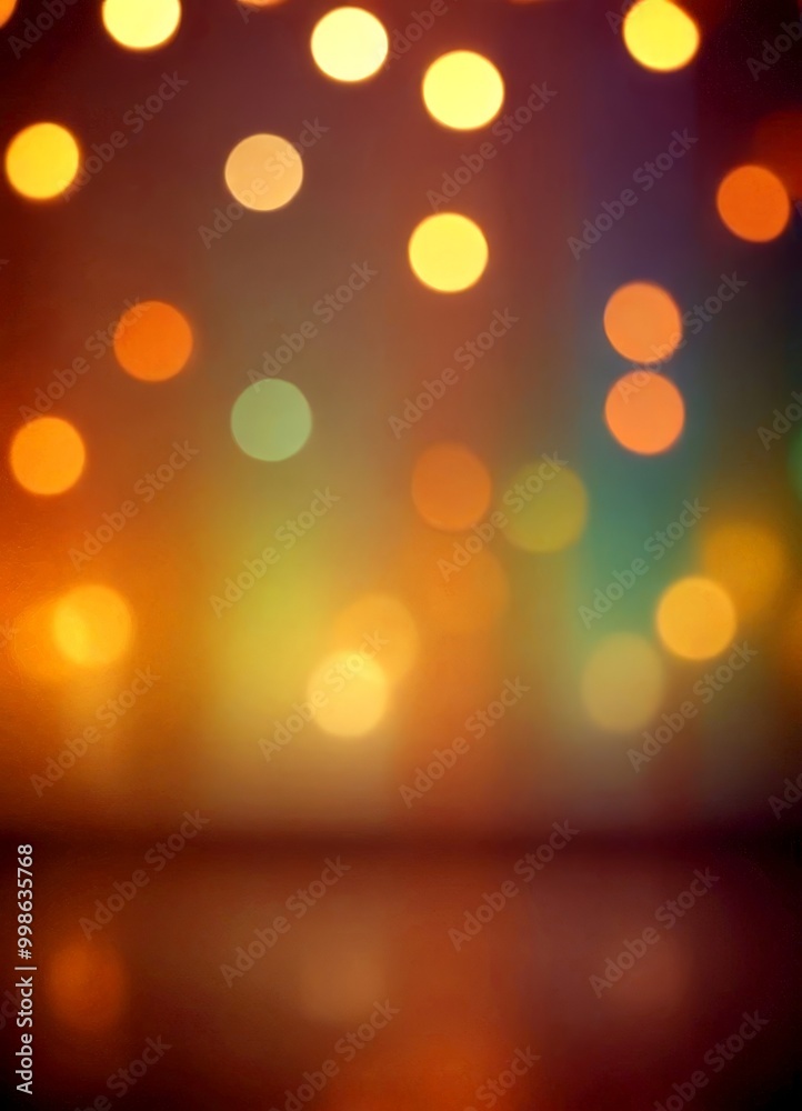 Poster a blurred background with a gradient of warm colors, creating a bokeh effect the colors range from y