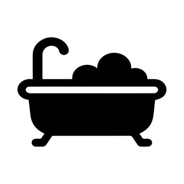 recommend clip art: Bathtub silhouette vector icon illustration design