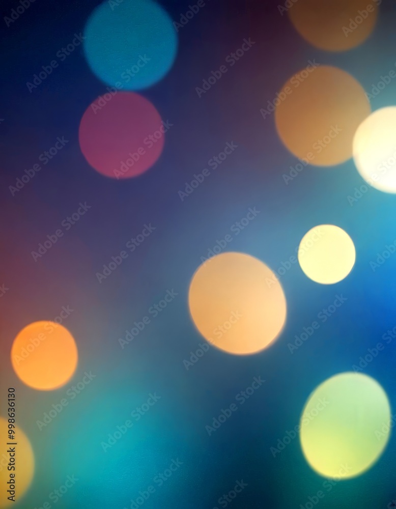 Aufkleber a blurred background with a variety of colored circles, creating a bokeh effect