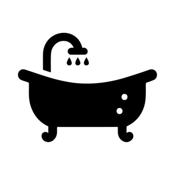 recommend clip art: Bathtub silhouette vector icon illustration design