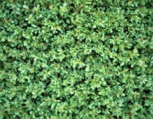 Obraz premium a dense, lush green hedge or shrub with numerous small leaves and branches, creating a dense, textured appearance