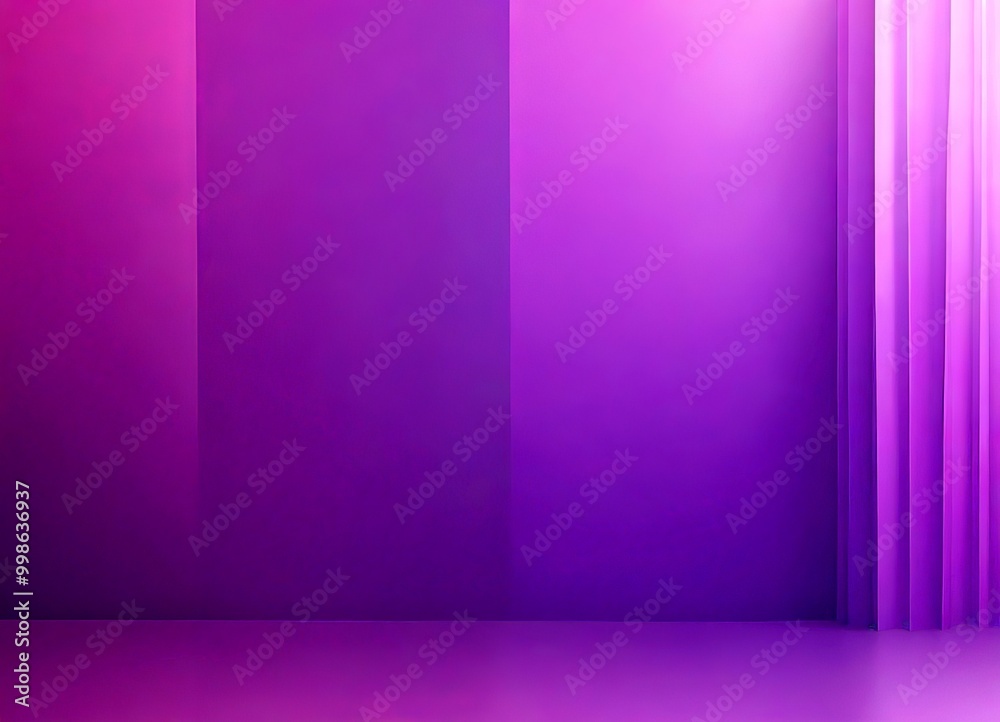 Fototapete a minimalist interior design with a purple wall as the dominant feature the wall is adorned with ver