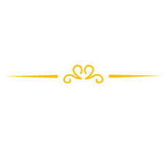 Gold Text Divider Vector