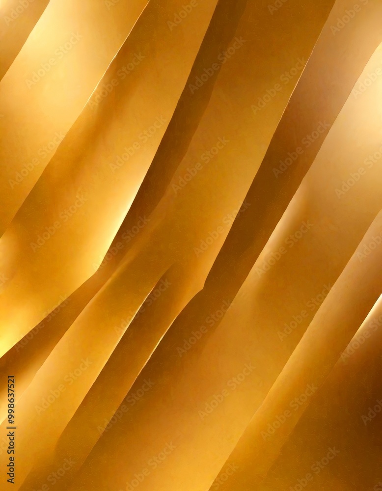 Aufkleber a diagonal pattern of overlapping golden strips, creating a sense of depth and movement The golden color is warm and inviting, with the strips varying in size and