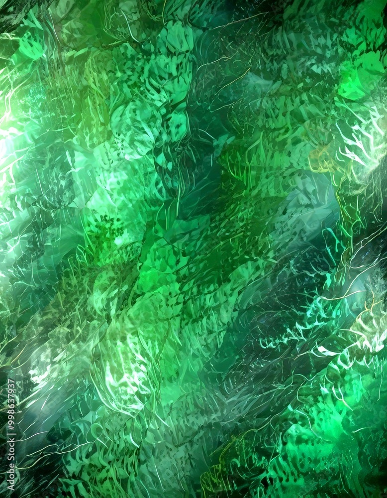 Poster a digital illustration textured, abstract background with a green and brown color palette