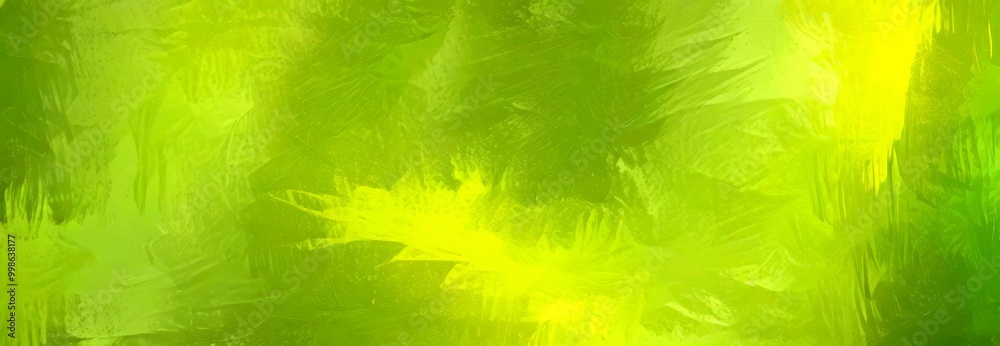 Poster a vibrant abstract background with a mix of green and yellow hues, creating a dynamic and energetic visual effect
