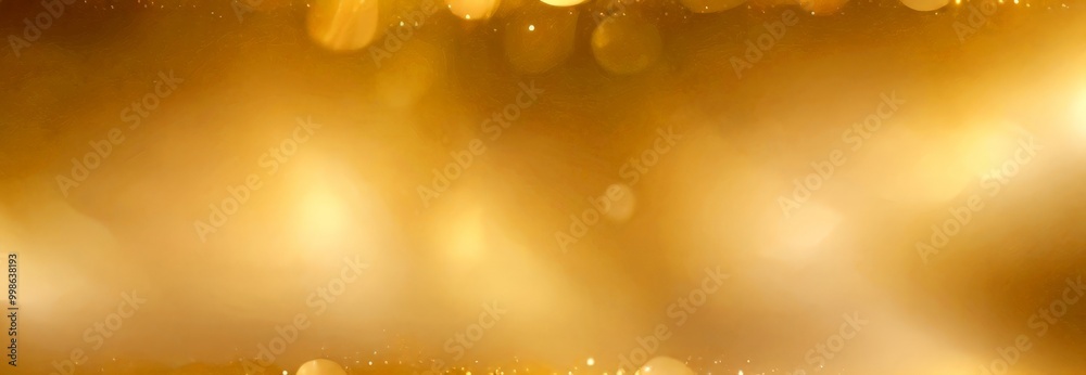 Aufkleber a golden background with a bokeh effect, creating a warm and inviting atmosphere
