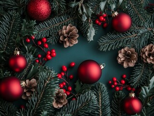 Merry Christmas and Happy New Year holiday background